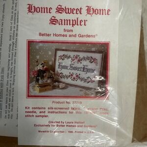 Vintage Better Homes and Gardens Home Sweet Home Sampler Needlepoint Kit 1980